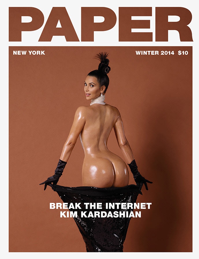 Kim Kardashian Paper-lehdessä 2014 talvella. 