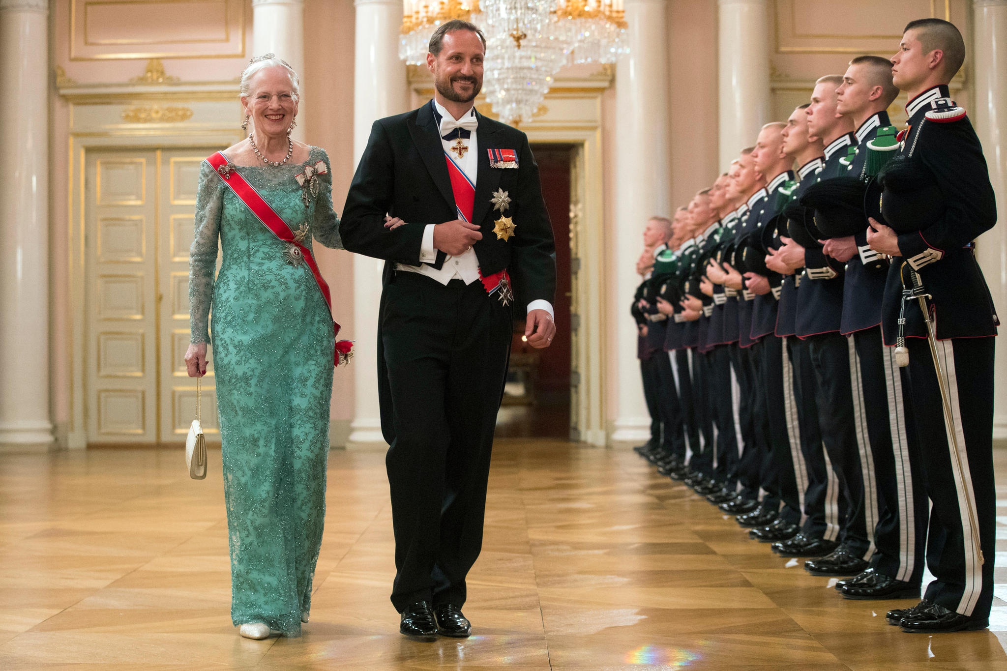 Tanskan kuningatar Margareeta ja prinssi Haakon 9.5.2017