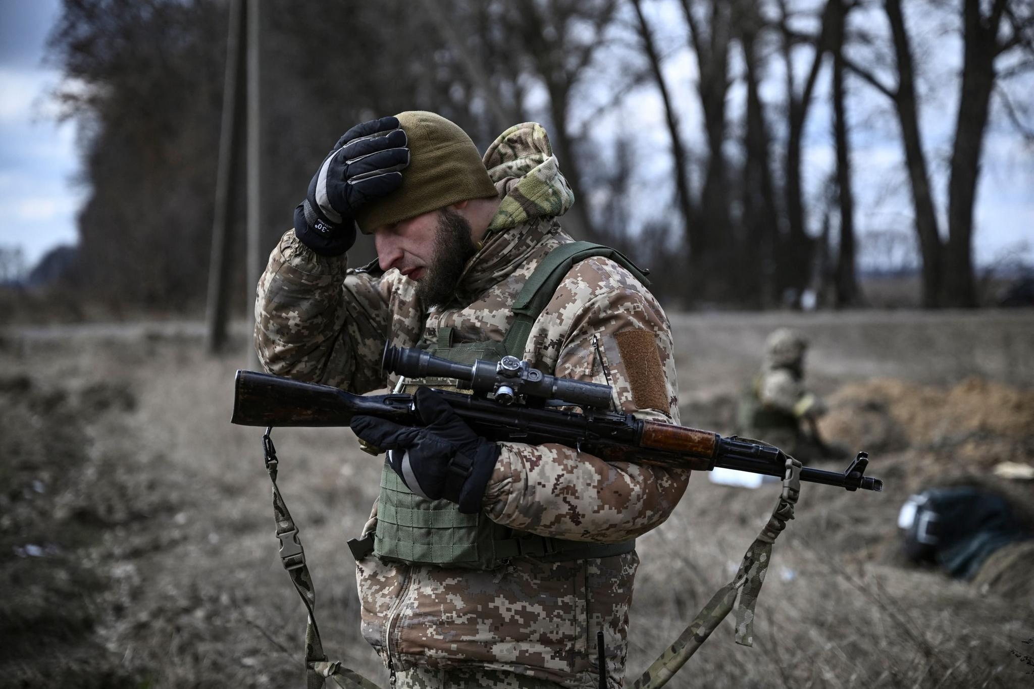 Ukrainan armeijan sotilas.