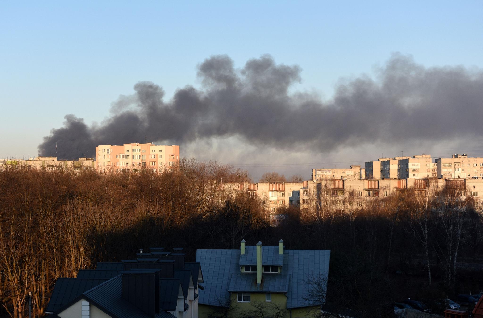 Lvivin kaupunkiin tehty ohjusisku 18. päivä maaliskuuta.
