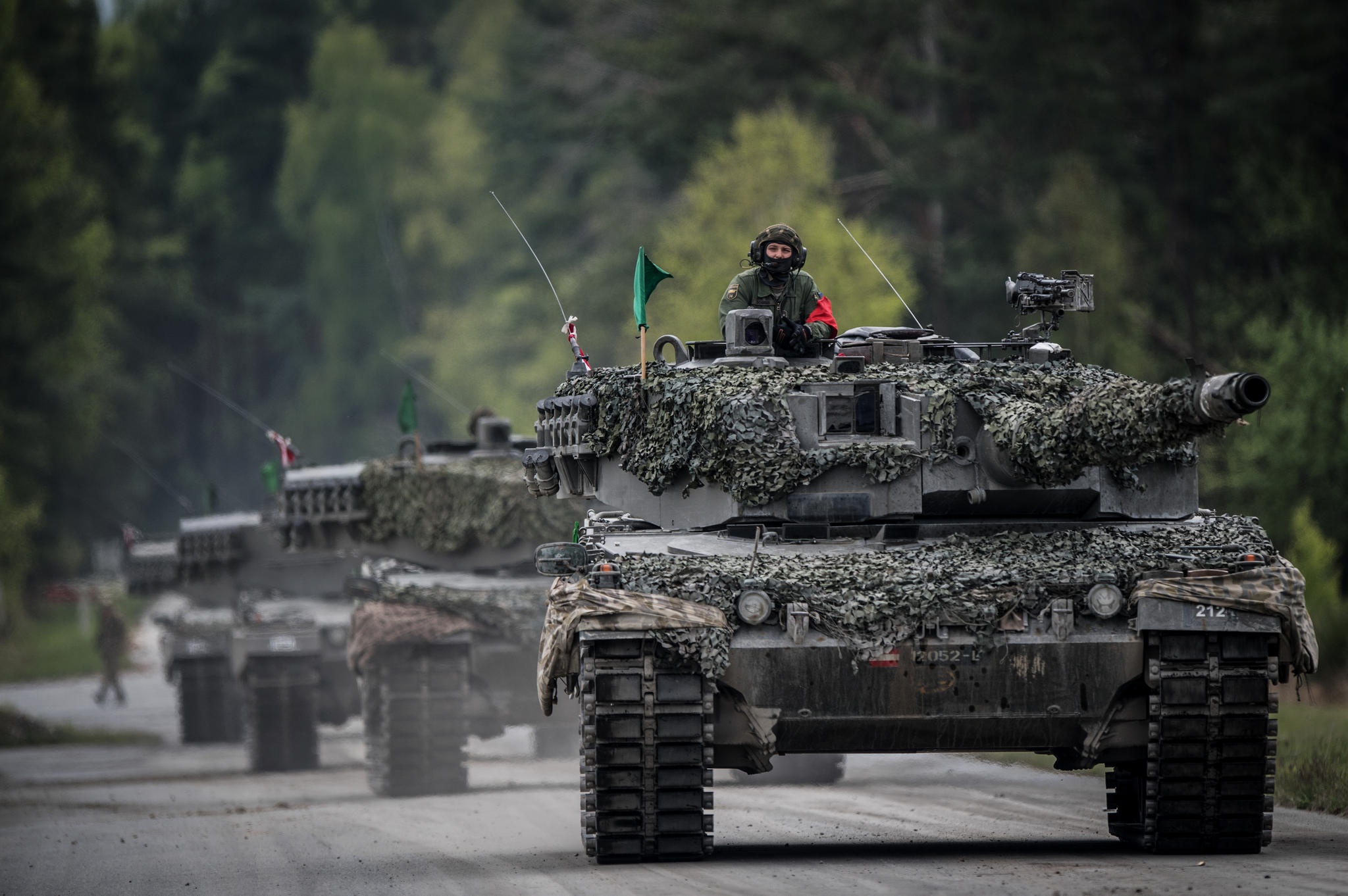 Leopard 2A4 -panssarivaunu toukokuussa 2017.