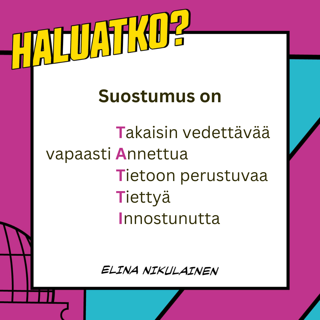 suostumustatti, Elina Nikulaisen havainnollistus