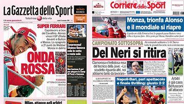 Gazzetta dello Sport ja Corriere dello Sport 13.9.