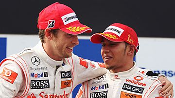 Jenson Button ja Lewis Hamilton, Photo: Mark Thompson Getty Images Sport