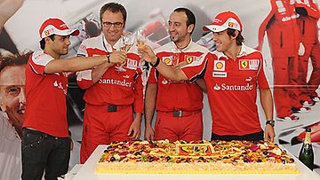 Fernando Alonso juhli synttäreitään Unkarissa, kuva: Ferrari