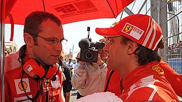 Stefano Domenicali ja Luca Badoer, kuva: Ferrari