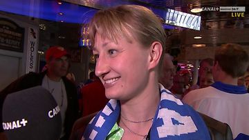 Tanja Poutiainen uskoo  MM-huumassa kotiyleisön voimaan.