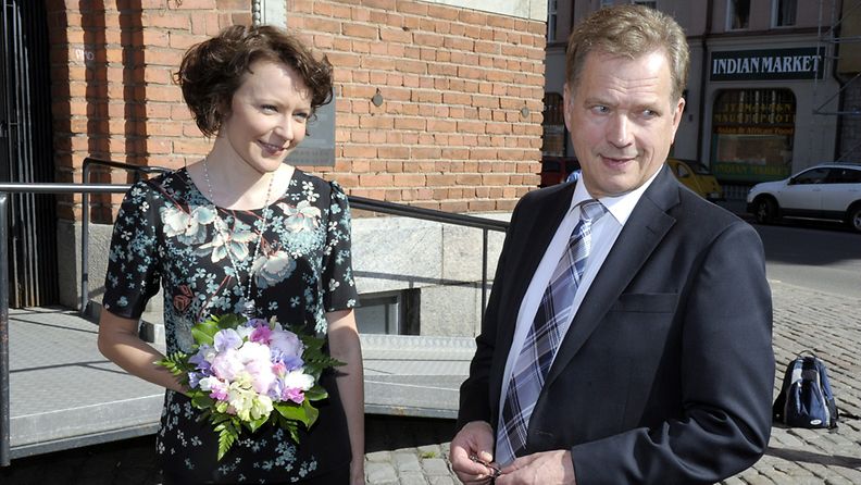 Tasavallan presidentti Sauli Niinistö ja Jenni Haukio vierailivat tiistaina Hakaniemessä. 