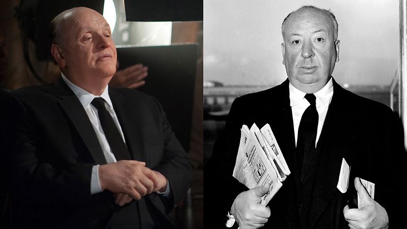 Anthony Hopkins näyttää huomattavasti Alfred Hitchcockilta.