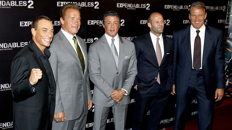 Jean-Claude Van Damme, Arnold Schwarzenegger, Sylvester Stallone, Jason Statham ja Dolph Lundgren.