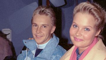 Matti Nykänen ja Pia Hynninen vuonna 1988.