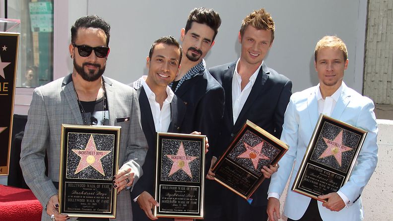 Backstreet Boys sai tähden Hollywoodin Walk of Famelle huhtikuussa 2013.