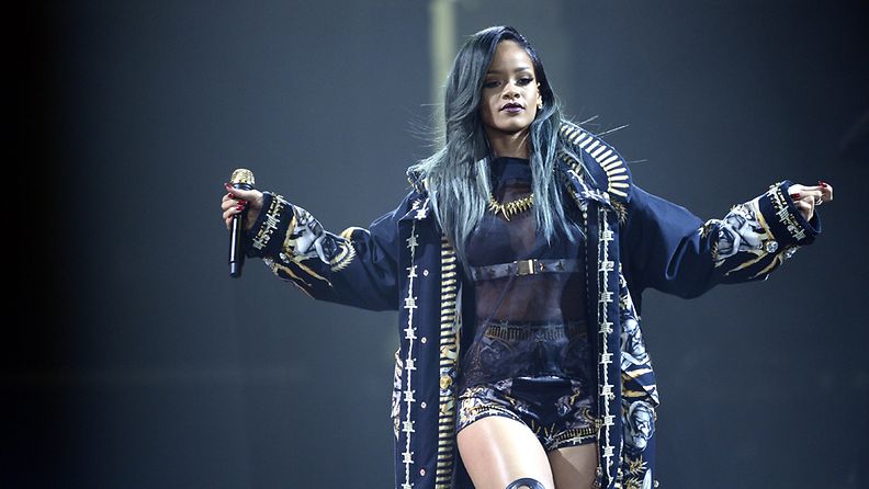 Rihanna esiintyi Helsingin Hartwall Areenalla.
