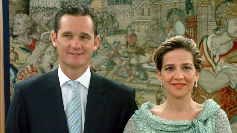 Espanjan prinsessa Cristina ja Inaki Urdangarin tyttärensä ristiäisissä vuonna 2005.