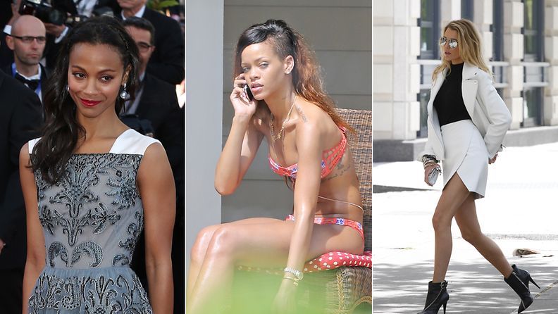 Seksikkäin hymy (ZOe Saldana), bikinikroppa (Rihanna) ja seksikkäimmät jalat (Blake Lively). Oletko samaa mieltä?