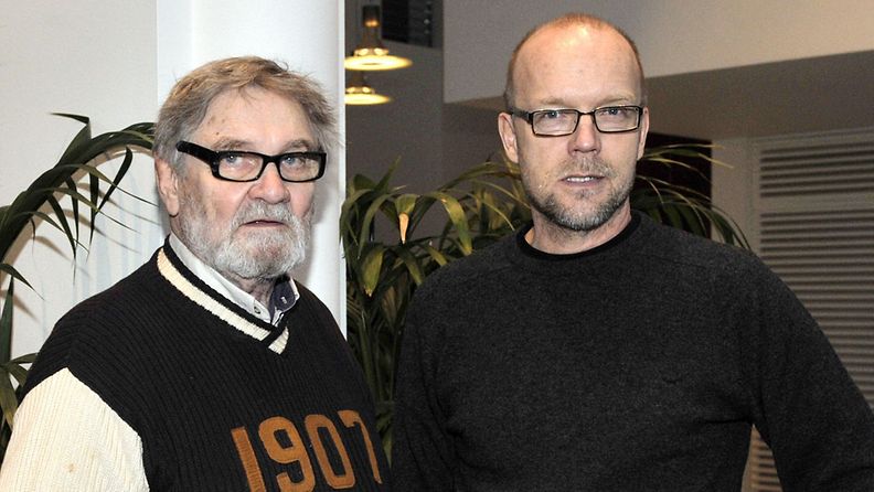 Jukka Virtanen ja Robin Hood -oopperan ohjaaja Kari Heiskanen.
