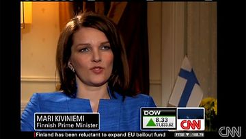 Mari Kiviniemi CNN:n haastattelussa