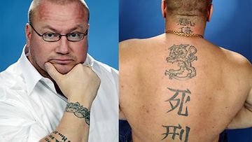 Tony Halmeella on lukuisia tatuointeja. (Kuvat: Lehtikuva)