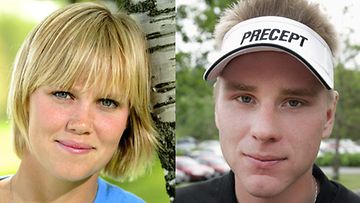 Golfammattilaiset Minea Blomqvist ja Roope Kakko. (Kuvat: Lehtikuva)