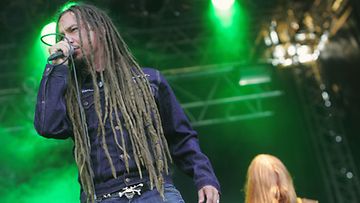 Amorphis-laulaja Tomi Joutsen. Kuva: Lehtikuva.