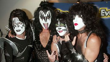 Kiss-yhtye: Tommy Thayer, Gene Simmons, Peter Criss ja  Paul Stanley (Kuva:Wireimage)