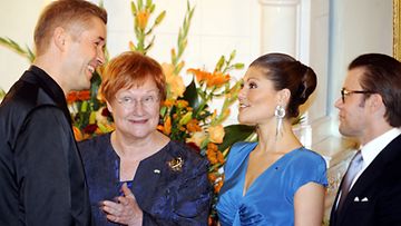 Marco Bjurström, Tarja Halonen, prinsessa Victoria, prinssi Daniel
