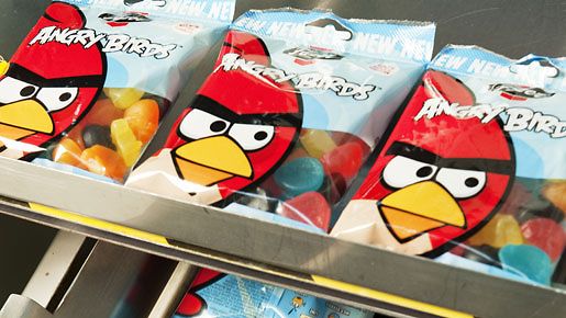Angry Birds -makeisia Fazerin tehtaalla Lappeenrannassa