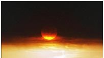 Aurinko nousee "Iso Sypressi" intiaanireservaatin yllä Floridassa