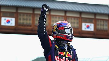 Sebastian Vettel voitokkaana Koreassa