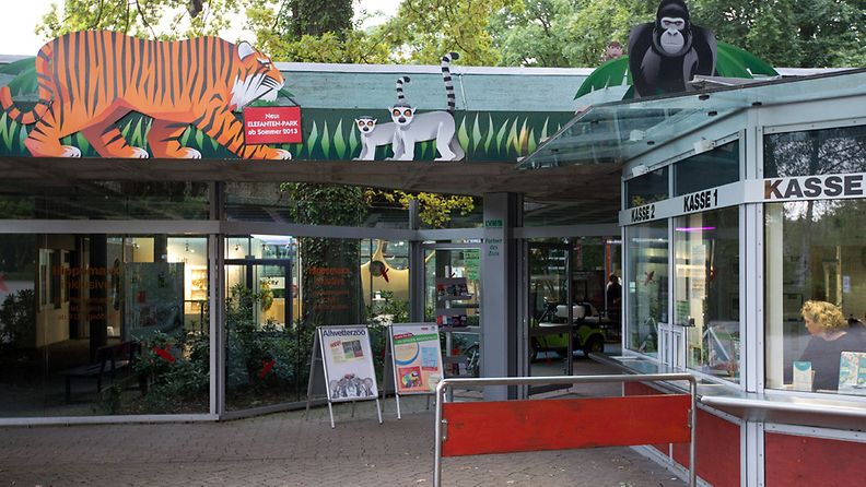 Kuvaa Münsterin eläintarhasta, jossa tiikeri surmasi hoitajansa 19. syyskuuta 2013.