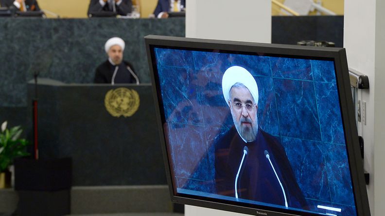 Iranin presidentti Hasan Ruhani puhui YK:ssa  24.9.2013