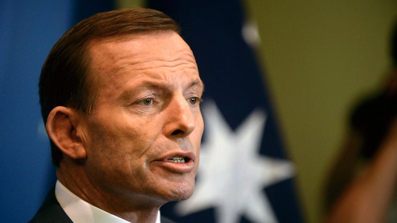 Australian opposition leader and leader of the Liberal Party, Tony Abbott speaks during a press conference in Brisbane, Australia, 14 August 2013. 