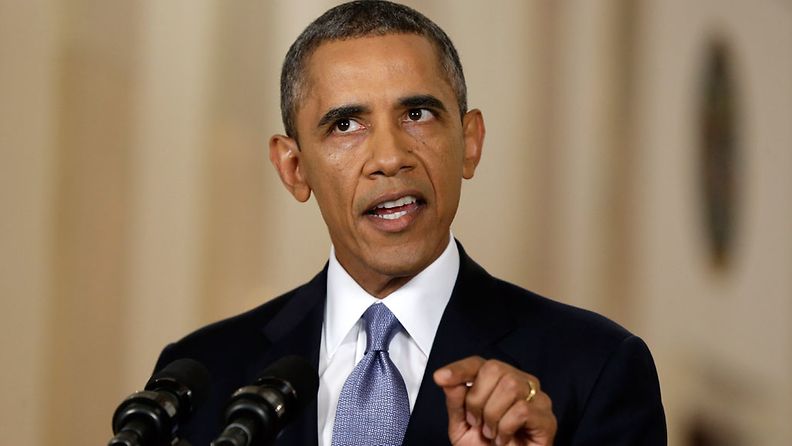 Yhdysvaltain presidentti Barack Obama piti tv-puheen 10.9.2013.