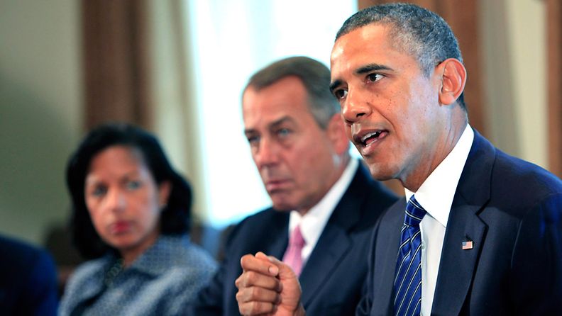 Yhdysvaltain presidentti Barack Obama tapasi kongressin edustajia Syyrian tilanteen vuoksi 3. syyskuuta 2013. 