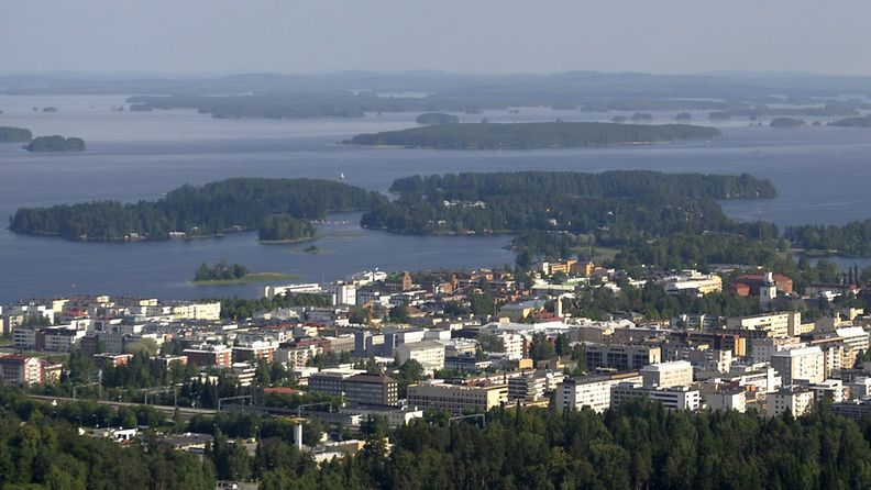 Kuopio Puijon tornista kuvattuna Kuopiossa torstaina 30. kesäkuuta 2011. 