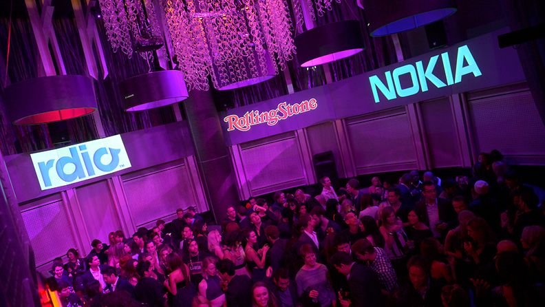 Nokian sponsoroimat VIP-juhlat Los Angelesissa vuonna 2012. 