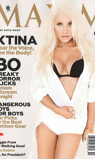 Christina Aguilera Maximin kannessa.