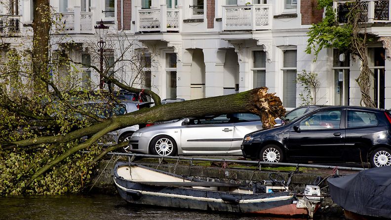 Myrsky teki tuhojaan myös Alankomaissa.