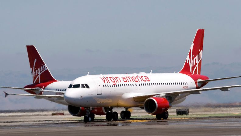 Virgin America -yhtiön koneita 