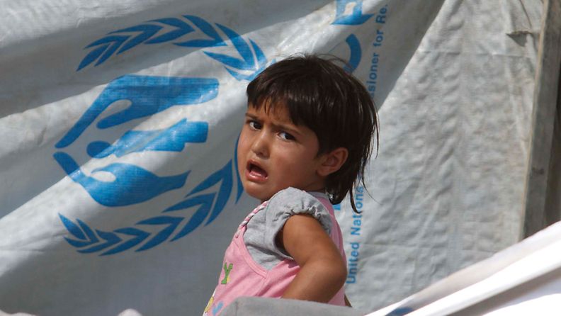 Jordaniaan pakolaisleirille paennut syyrialainen lapsi 17.7.2012.