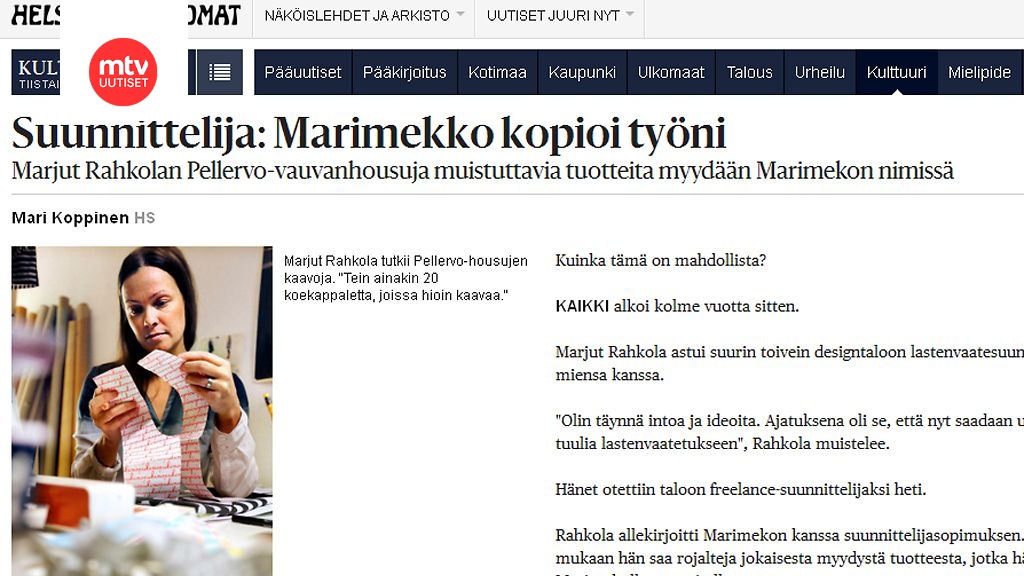 HS: Marimekkoa syytetään jälleen kopioinnista 