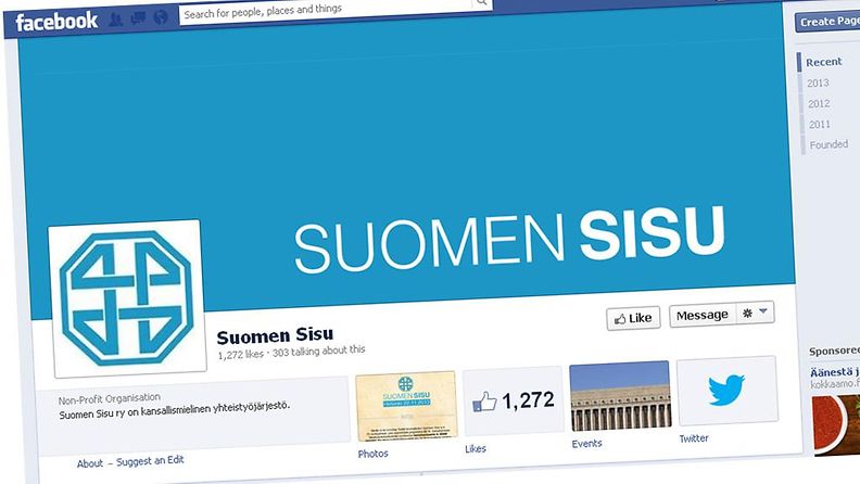 Puolustusvoimien mukaan Suomen Sisu ry:n tilaisuutta ei voi järjestää Santahaminassa. Kuvakaappaus Facebook-sivuilta.