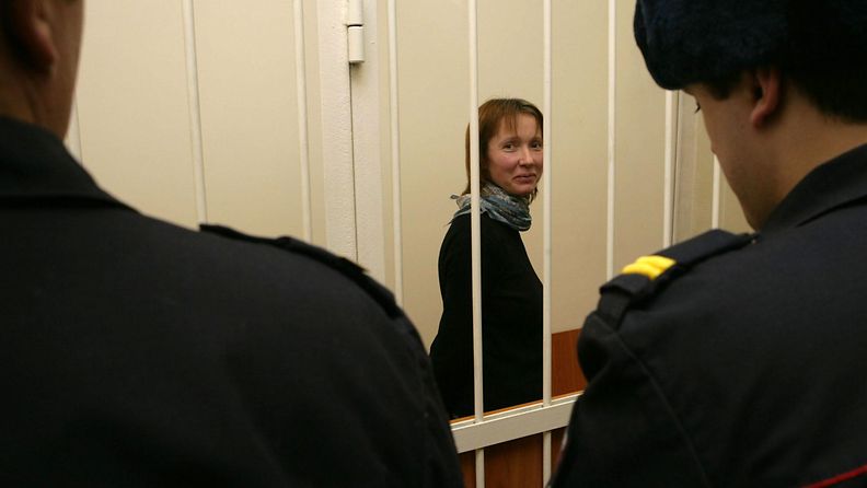 Jekaterina Zaspa oikeusistunnossa Pietarissa 18. marraskuuta 2013.