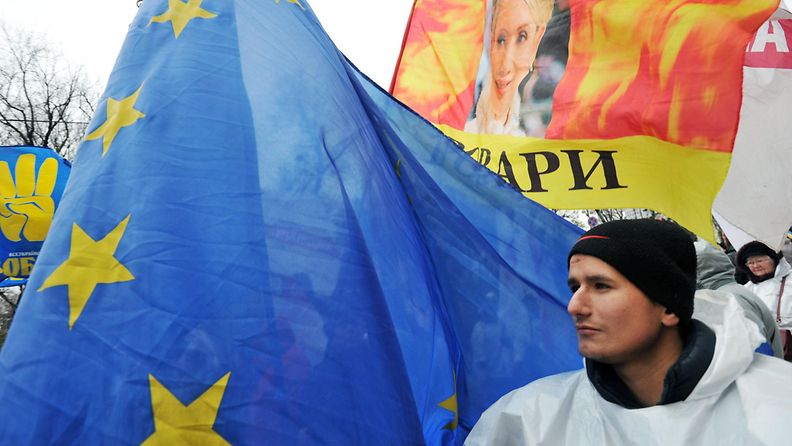 Ukraina, EU, mielenosoitus