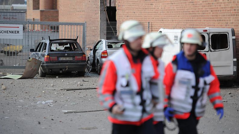 Yksi henkilö sai surmansa sodanaikaisen pommin räjähdyksessä Euskirchenissä Saksassa 3. tammikuuta 2014.