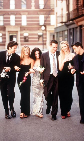 Frendit, 1999. David Schwimmer, Jennifer Aniston, Courteney Cox Arquette, Matthew Perry, Lisa Kudrow ja Matt LeBlanc.