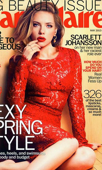 Scarlett Johansson Marie Claire -lehden kannessa