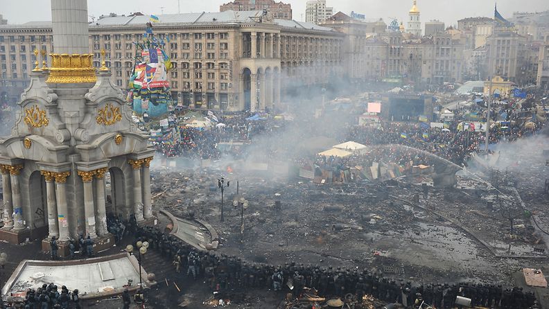 Itsenäisyysaukio Kiovassa 19. helmikuuta 2014.