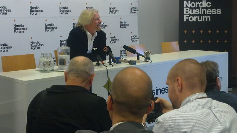 Sir Richard Branson Jyväskylässä 21.9.2012.