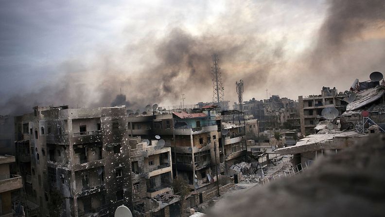 Pitkään jatkuneet taistelut ovat tuhonneet pahoin Aleppon kaupungin.